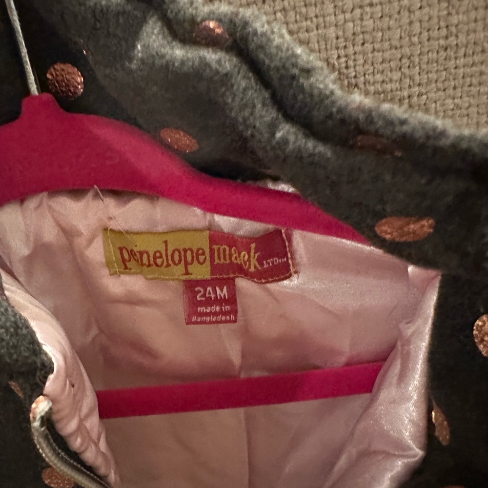 Penelope Mack Girls pea coat 18-24 months. New with tags!